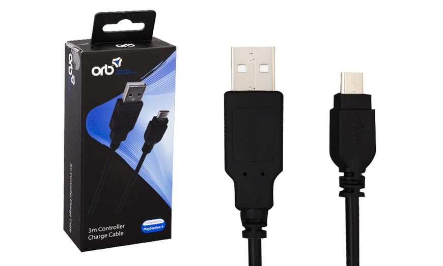 Image 4: ORB USB Charge Cable for PS4