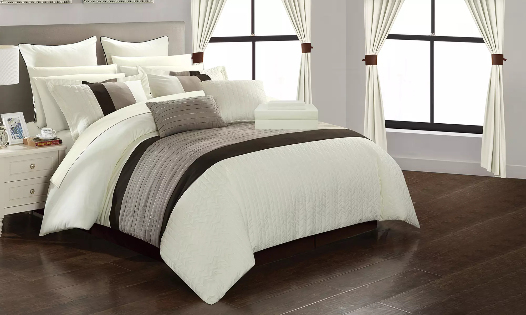 Athena Comforter Set with Matching Window Treatments (24-Piece) - Primary Image