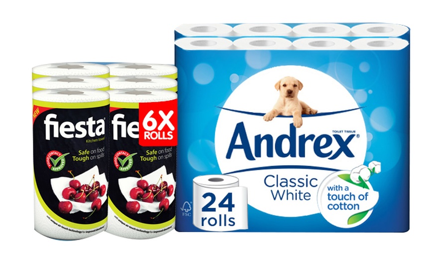 Image 1: 24 Rolls of Andrex Toilet Paper
