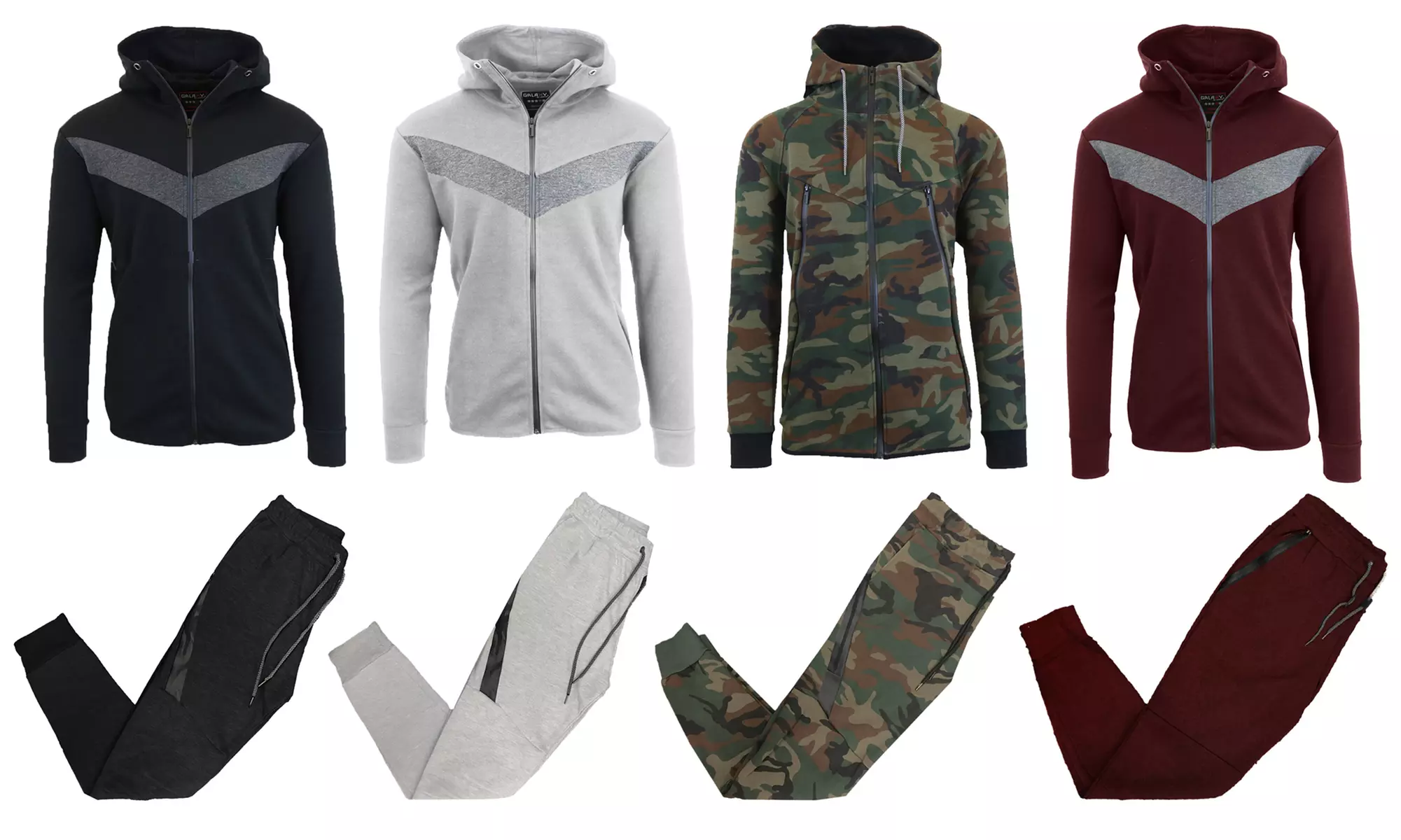 Galaxy By Harvic Men's Tech Fleece Hoodie and Jogger Set (2-Piece) - Primary Image