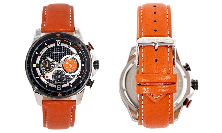 Image 12: Morphic Chronograph Leather Watch