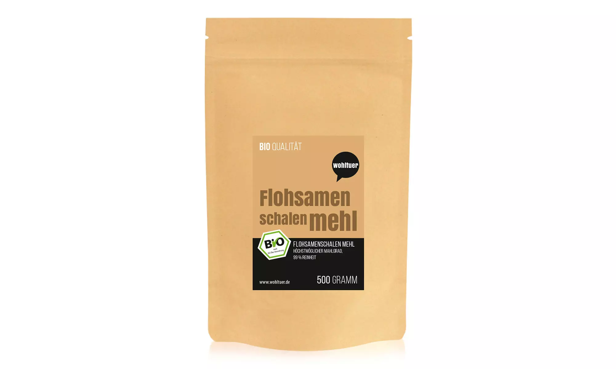 500 g oder 1000 g Wohltuer Bio Flohsamenschalen-Mehl - Primary Image