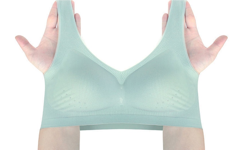 Image 7: Women's Seamless Breathable Push Up Bras