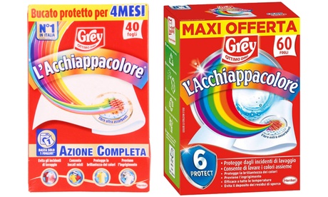 Fino a 4 confezioni  dell'acchiappacolore Grey disponibile in 2 formati