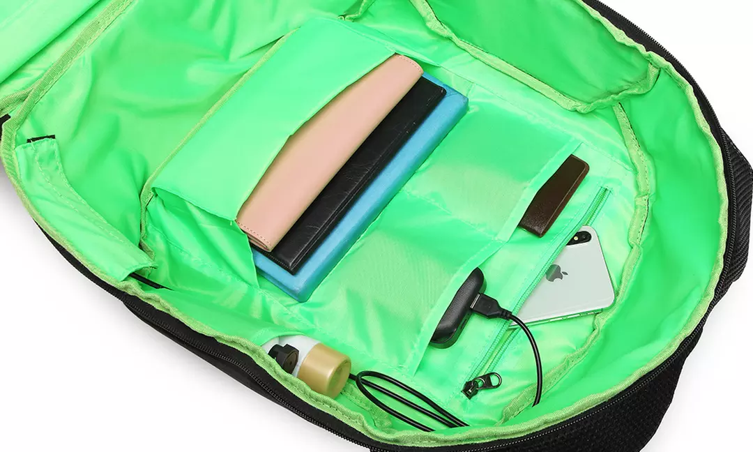 Clearance KONO 20L Reflective Travel Backpack Daily Using With USB Port