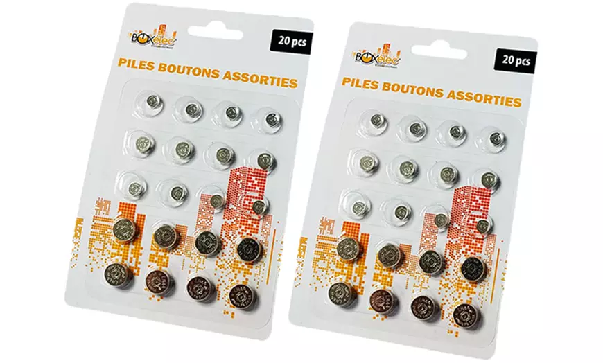 Image 2: 20-Pack of Assorted Button Cell Batteries