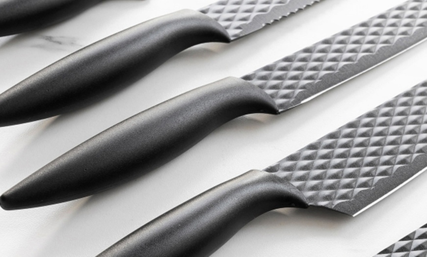 Image 5: One or Two Diamond-Design Knife Sets