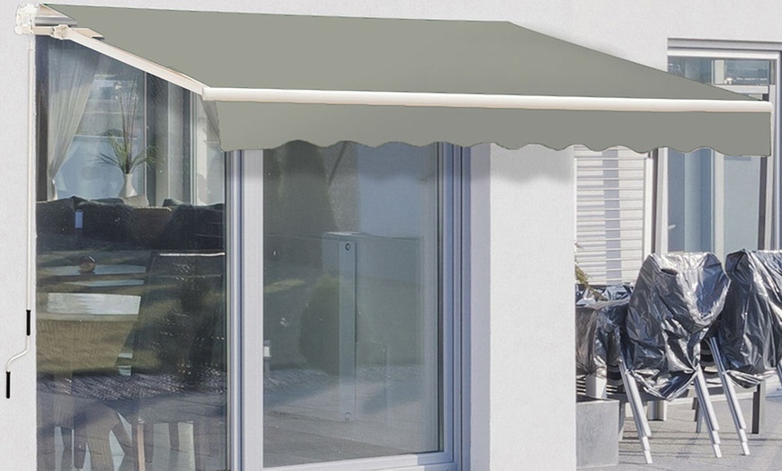 Image 3: Outdoor Retractable Patio Awning for Window and Door