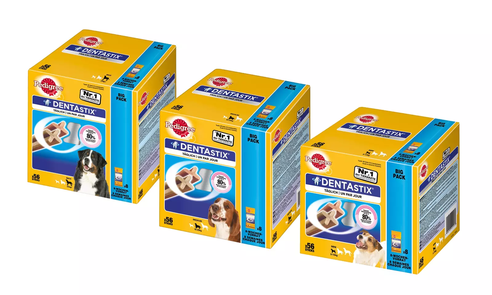 56-teiliges Pedigree Dentastix-Pack für mittlere oder große Hunde - Primary Image