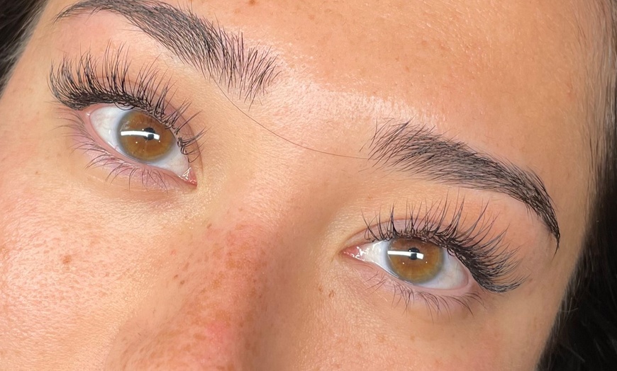 Image 1: Eyebrow Shaping and Tinting, Lash Lift, or Classic Lash Extensions