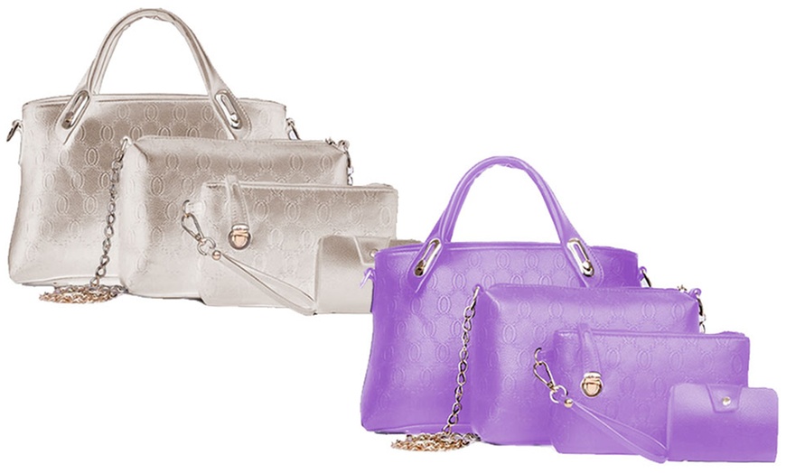 Image 1: Four-Piece Handbag Set