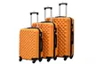 Three-Piece Diamond-Design Hard Shell Luggage Set - Second Medium