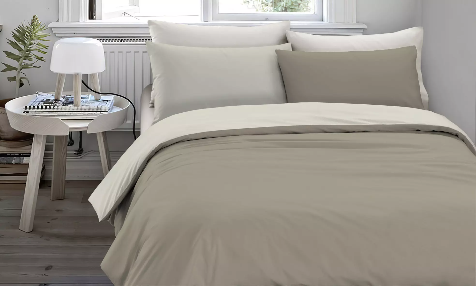 Copripiumino no stiro bicolore