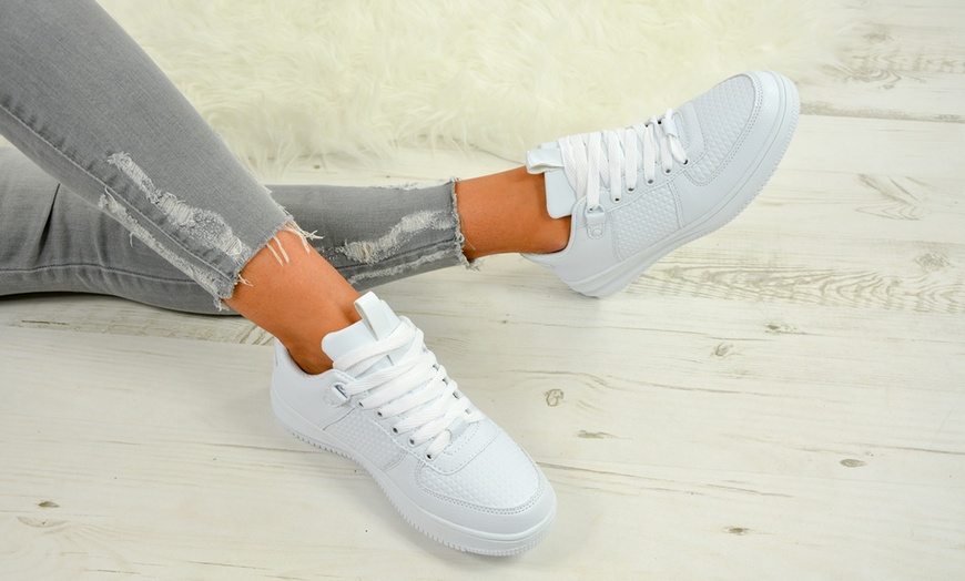 Image 22: Women's Lace-Up Sneakers