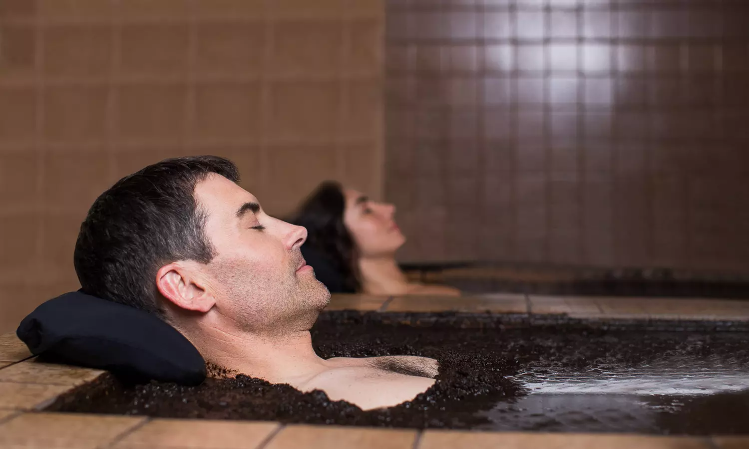 45-Minute Massage with 55-Minute Mud Bath for Two at Baths at Roman Spa (Up to 20% Off). Two Options Available. - Primary Image