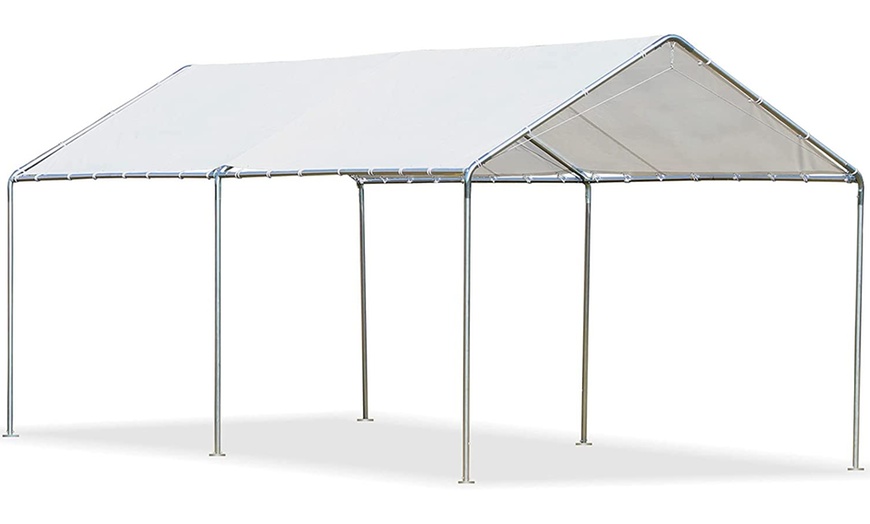 Image 2: Outsunny Carport Garage Car Shelter