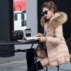 Image 9: Big Fur Collar Slim Mid-length Women’s Cotton Coat
