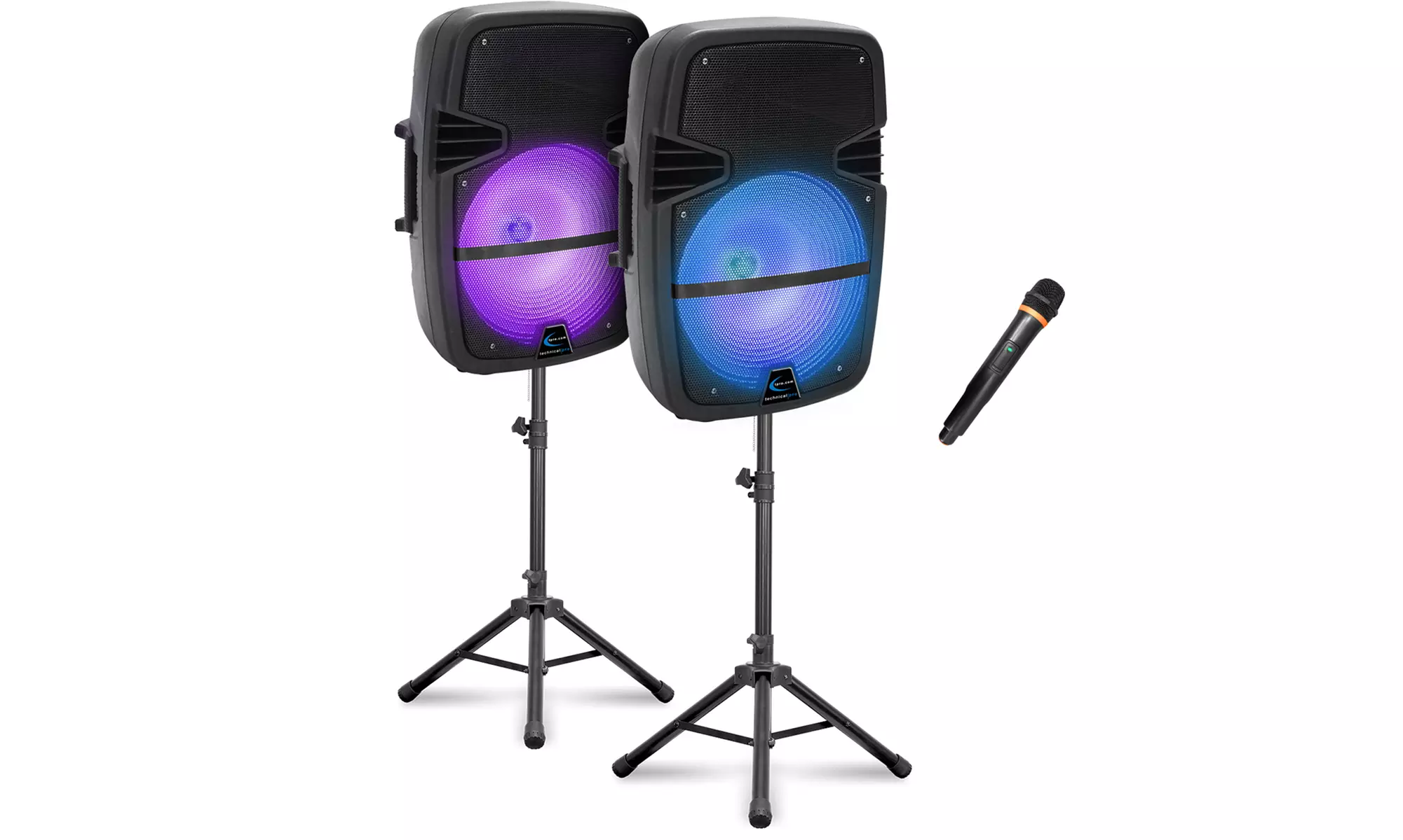 Technical Pro Rechargeable Party Set with Wireless Microphone and 2 Speakers - Primary Image
