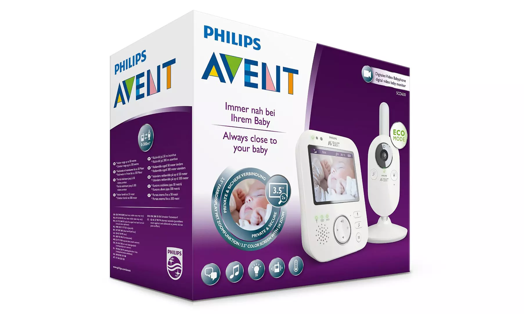Philips AVENT Babyphone SCD630/26 mit Kamera und Monitor - Second Medium