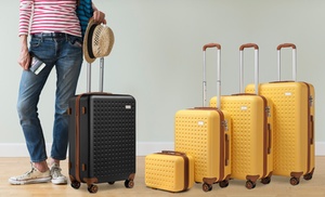 One or Four Kono Flexible Hard Shell Abs Suitcases