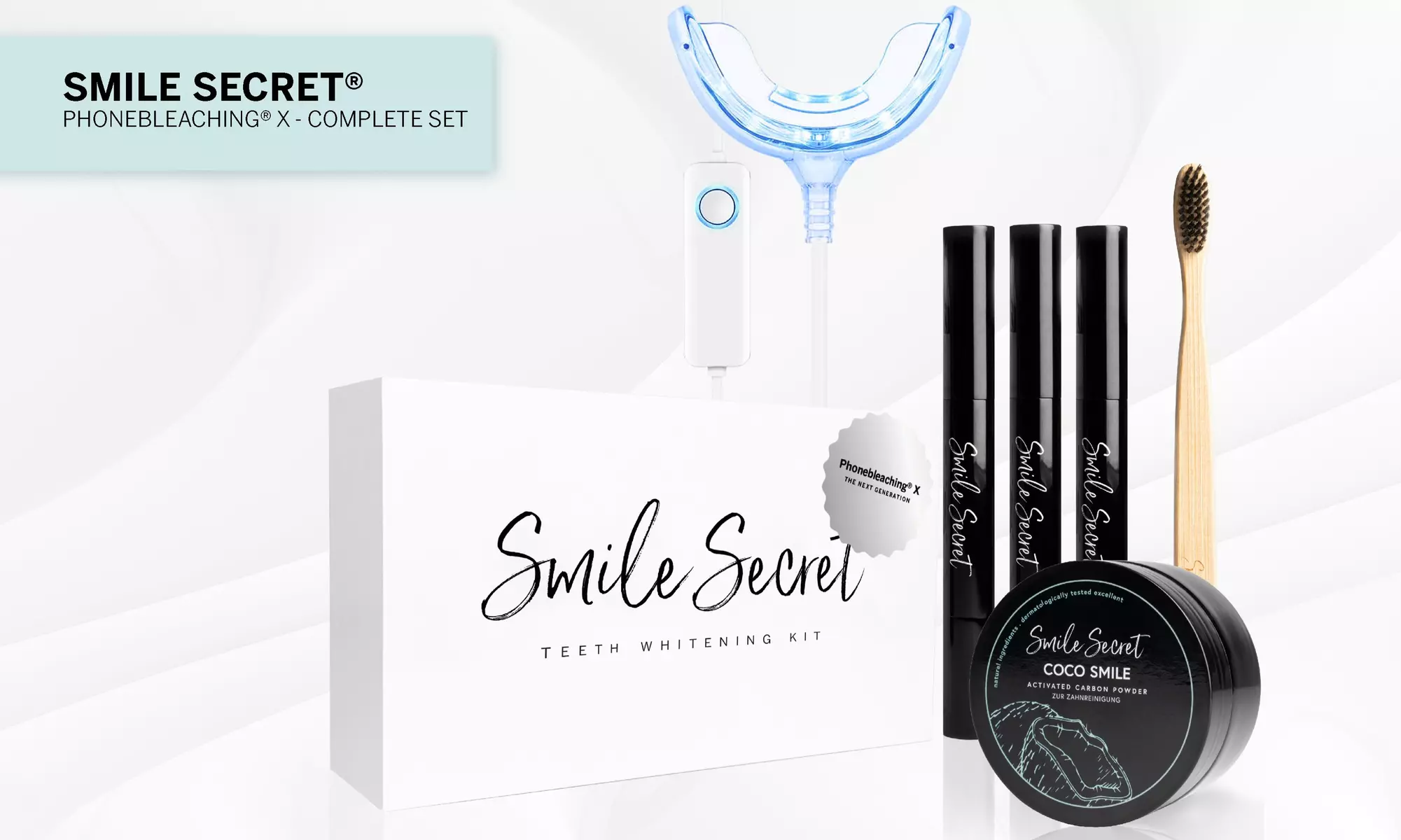 46 zł za groupon zniżkowy wart 260 zł na wybrany zestaw do wybielania zębów z firmą Smile Secret - Primary Image