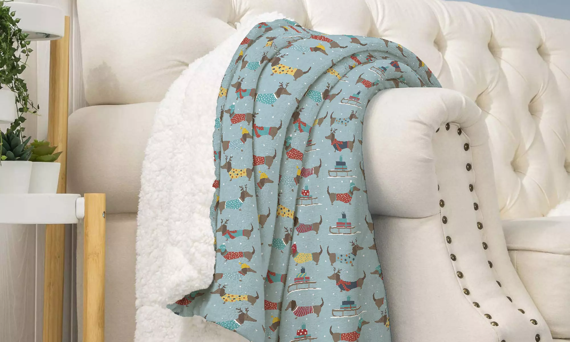 Warme Sherpa-Decke „Vermont“