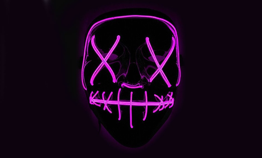 Image 7: The Purge Halloween LED Mask