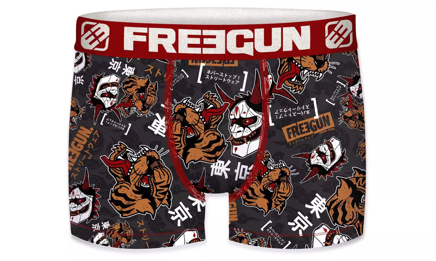 Pack 5 Boxers de la marque Freegun collection Japan pour Homme - Second Medium