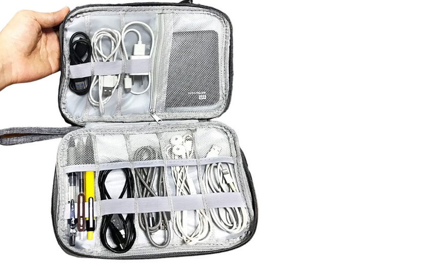 Image 8: Travel Cable Organiser Bag