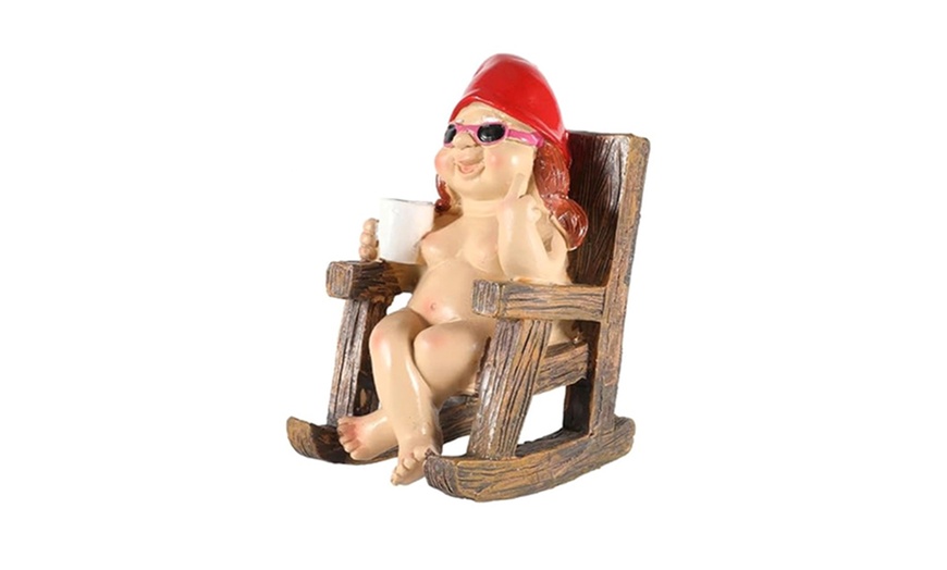 Image 4: Funny Gnomes in Rocking Chair