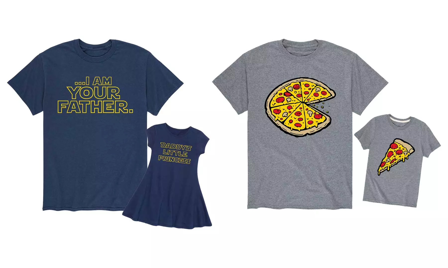 Father's T-Shirt and Toddler Matching Top or Dress (S-3XL; 2-Piece) - Primary Image