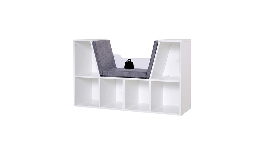 Image 6: HomCom Bookcase Storage Unit