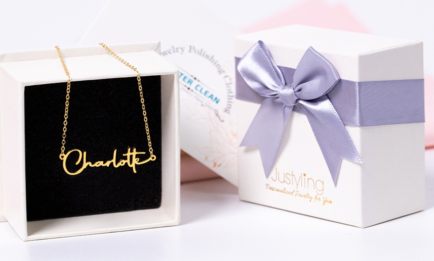 Image 8: Personalize Your Style with a Custom Name Necklace - 1 or 2 Pieces