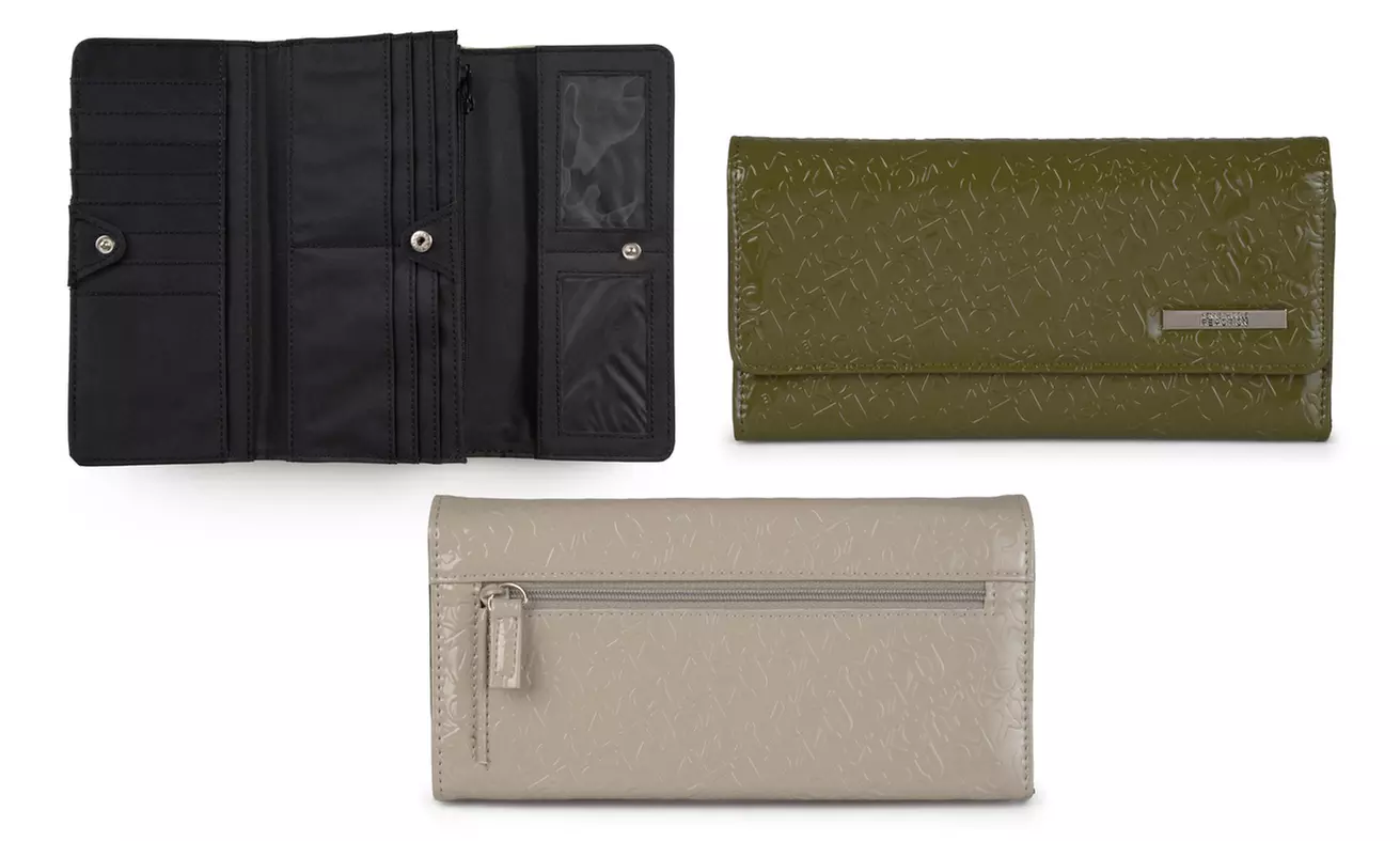 Kenneth Cole Reaction Women's Embossed Trifold Clutch Wallet - Primary Image