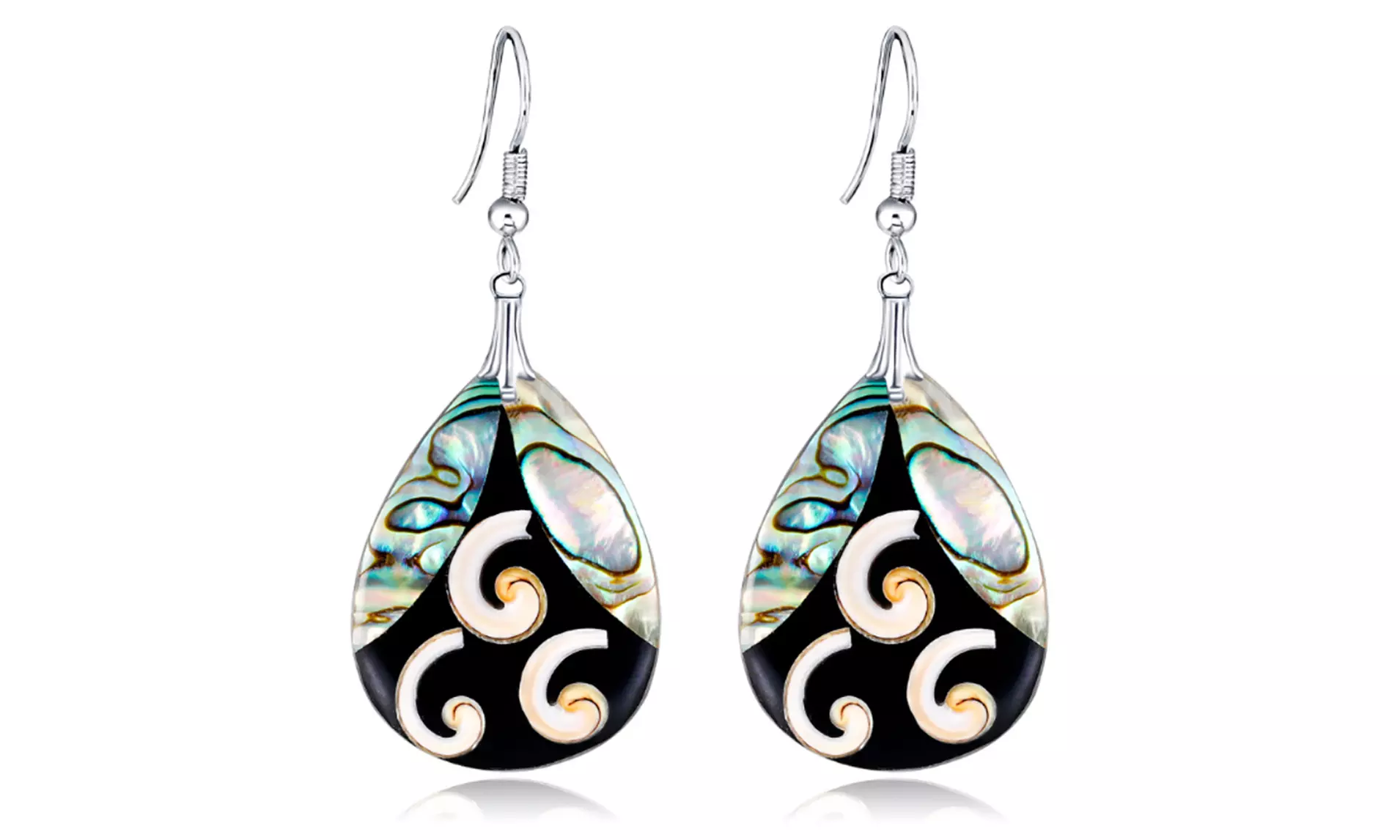 1 ou 2 paires de boucles d'oreilles coquilles d'ormeau - Primary Image