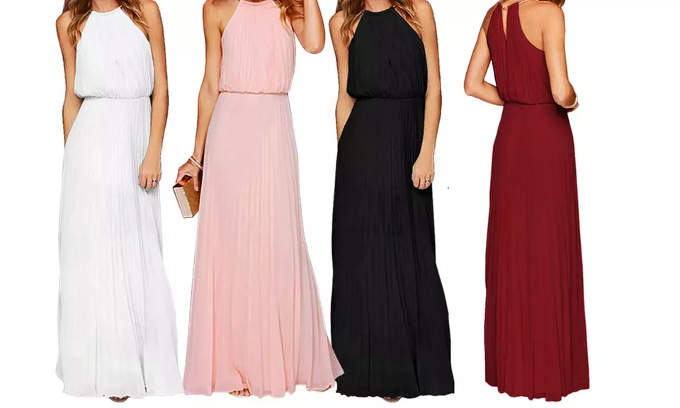 Vestito lungo in chiffon modello Cleopatra disponibile in vari colori e misure - Primary Image