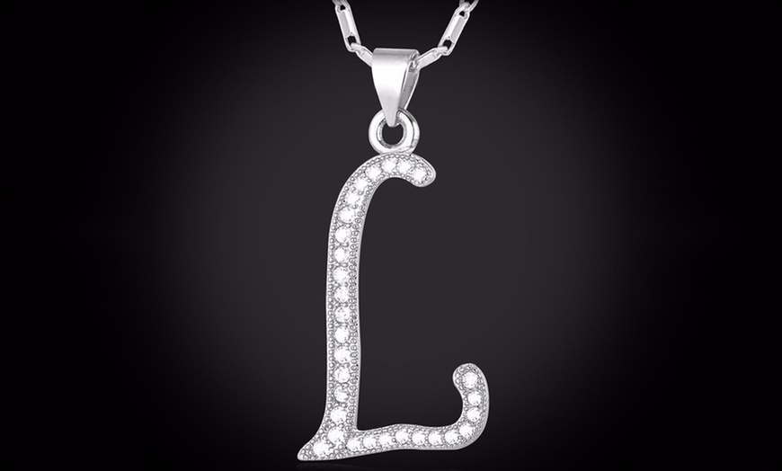 Image 13: Alphabet Pendant with Chain