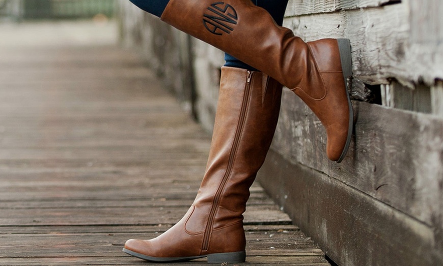 monogram riding boots