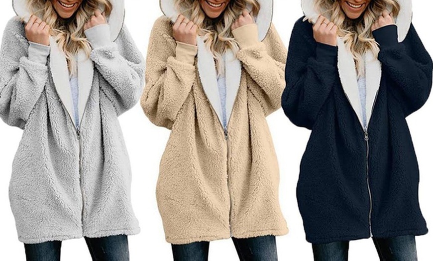 women's plus size sherpa hoodie