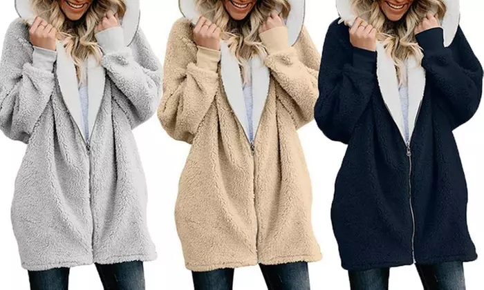 Leo Rosi Women's Ivanna Sherpa Hoodie. Plus Sizes Available. - Primary Image