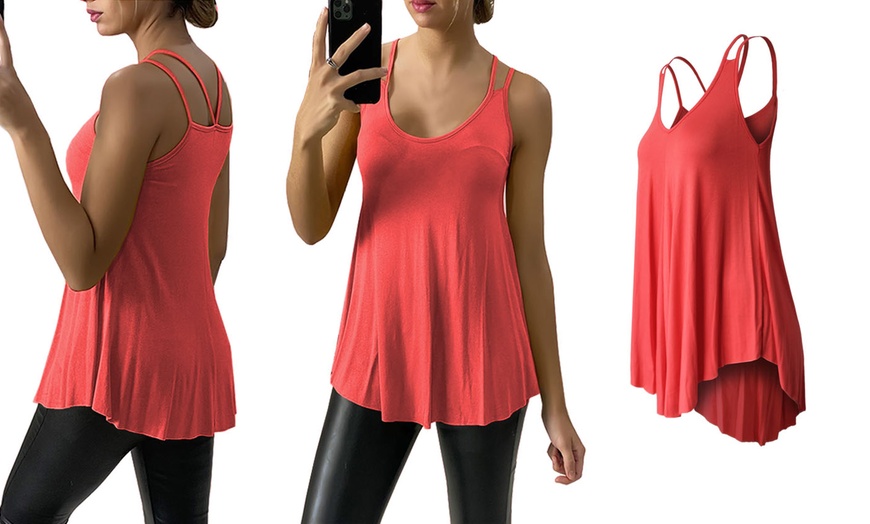 Image 6: Spaghetti Strap Loose Fit Swing Vest Top