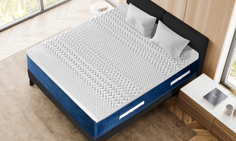 Surmatelas à mémoire de forme, 6 cm, 7 zones de confort