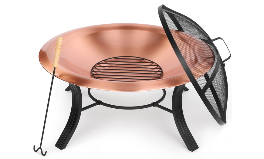 Image 3: VonHaus Copper Fire Pit