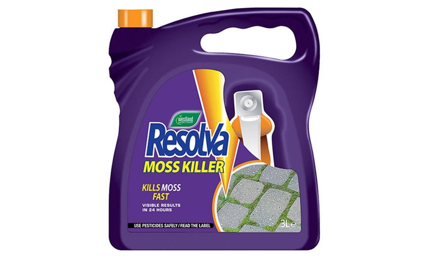 Image 1: Resolva Moss Killer Ready to Use for Lawn and Garden 3L