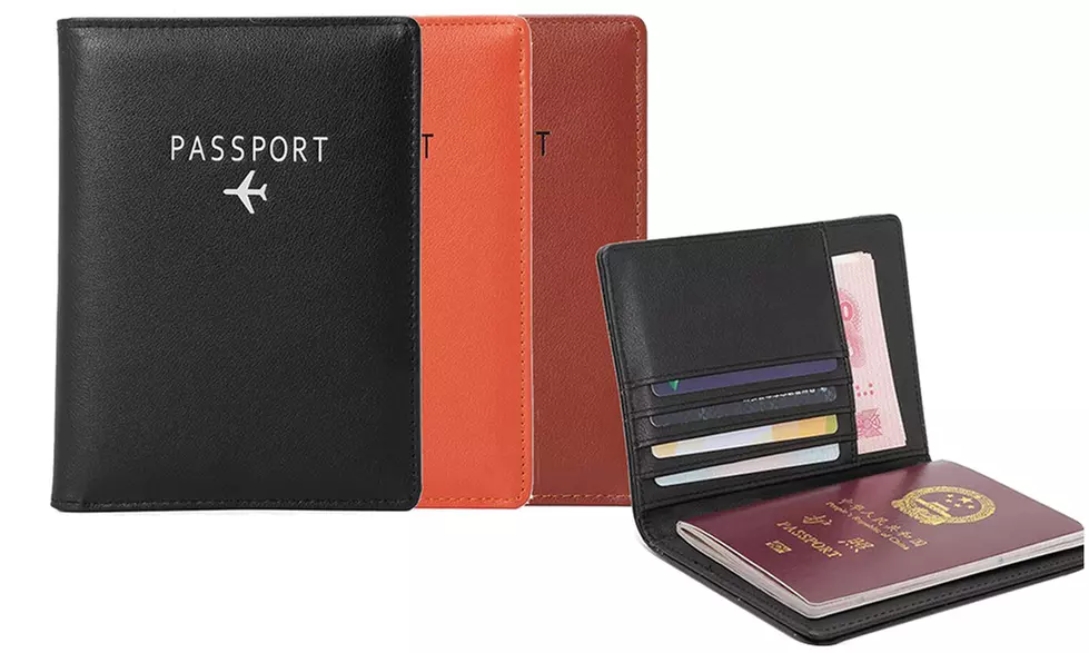 Fino 3 portadocumenti anti-RFID per passaporti, documenti d'identità e carte di credito, disponibili in 3 colori - Primary Image