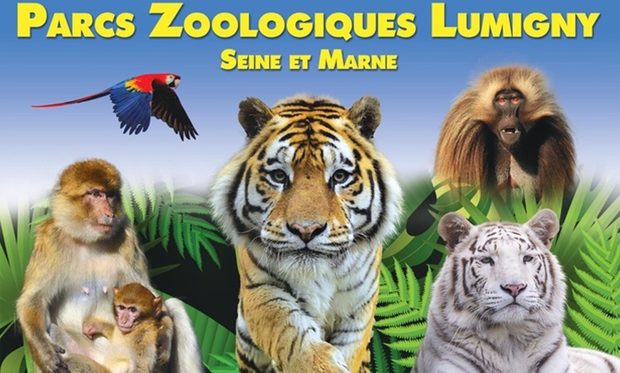 Image 1: Entrée aux parcs zoologiques de Lumigny