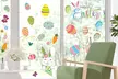 1 of 2 sets van 120 raamstickers voor Pasen met paashaasjes, paaseieren en bloemen - Image 2