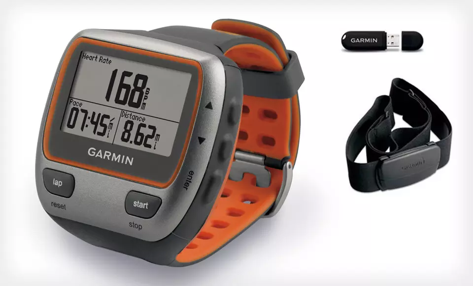 $199 for a Garmin Forerunner with Heart-Rate Monitor (Refurbished) ($299.99 List Price). Free Shipping and Free Returns. - Primary Image