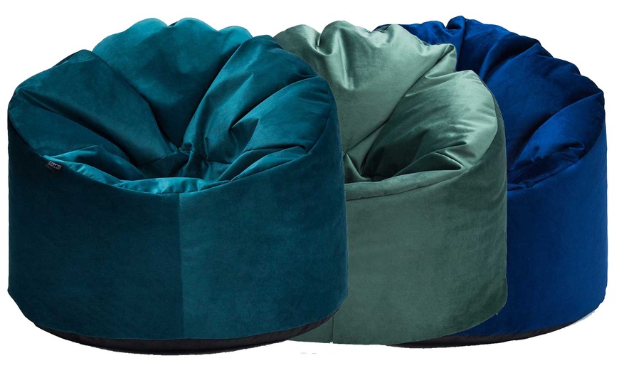 Image 2: Velvet Classic Bean Bag