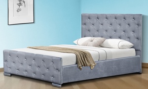 Lucia Sleigh Bed with Optional Mattress